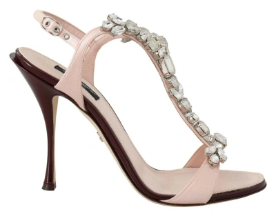 Dolce & Gabbana Pink Crystals Heels Keira Sandals