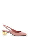 Dolce & Gabbana Pink Décolleté With Dg Logo On The Heel In Shiny Leather Woman