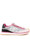 Dolce & Gabbana Cushion Sneakers With Rubber Sole And Leather Trim In Pink