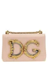 Dolce & Gabbana Baroque Small Leather Crossbody Bag In Pink