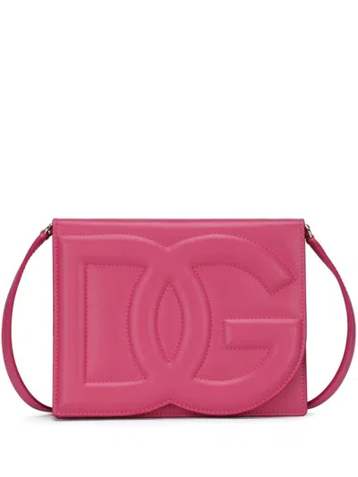 DOLCE & GABBANA PINK DG LOGO CROSSBODY BAG