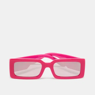 Pre-owned Dolce & Gabbana Pink Dg4416 Logo Rectangle Sunglasses