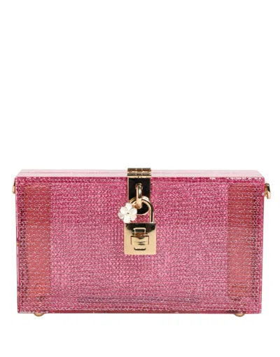 Dolce & Gabbana Pink Dolce Box Clutch Crossbody Women Evening Borse Bag