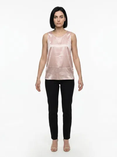 Dolce & Gabbana Pink Elastane Tank Women's Tops In Neutral