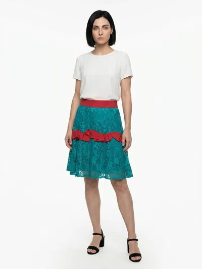 Dolce & Gabbana Lace Tiered Skirt In White