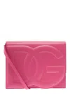 Dolce & Gabbana Pink Embossed Crossbody Bag Woman  In Pink