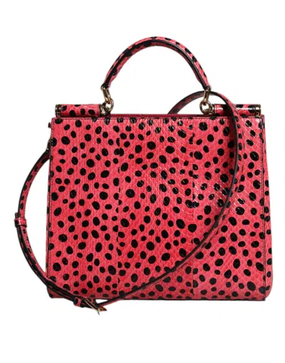 Dolce & Gabbana Pink Exotic Leather Top Handle Tote Crossbody Women's Bag