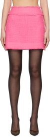 Dolce & Gabbana Pink Fringed Miniskirt In F0758 Rosa 2