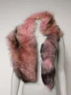 Dolce & Gabbana Pink Frost Fox Fur Neck Warmer Winter Women's Scarf In Pink