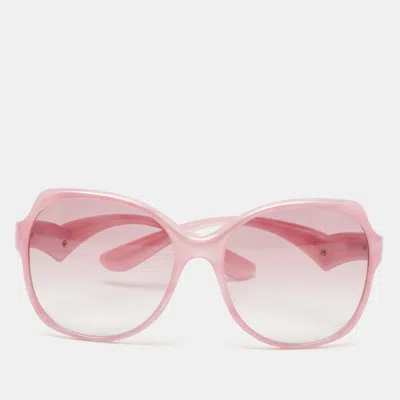 Pre-owned Dolce & Gabbana Pink Gradient Dg6154 Oversized Sunglasses