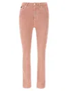 Dolce & Gabbana Artisanal Stretch Denim High-waist Jeans In Pink