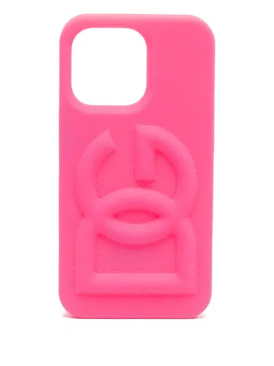 Pre-owned Dolce & Gabbana Pink Iphone 13 Pro Case