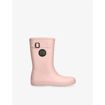 Dolce & Gabbana Pink Kids' Logo-patch Rubber Rain Boots Eur 29 / 11 Uk
