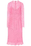Dolce & Gabbana Midi Dress In Floral Cordonnet Lace