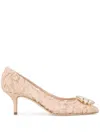 Dolce & Gabbana Lace Rainbow Pumps With Brooch Detailing Shoes