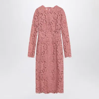DOLCE & GABBANA DOLCE & GABBANA  PINK LACE TUBE LONGUETTE DRESS