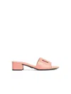 Dolce & Gabbana Pink Leather Slippers In Pink