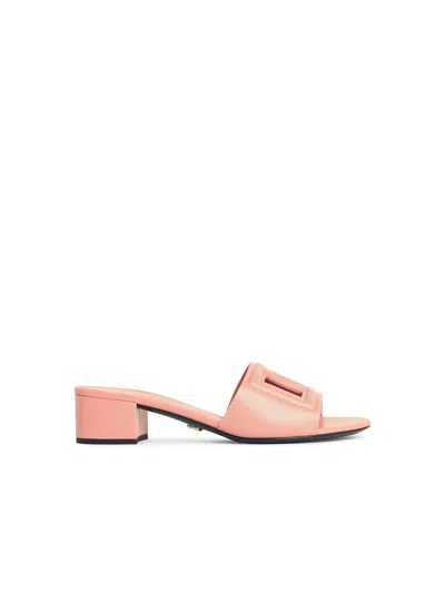DOLCE & GABBANA DOLCE & GABBANA PINK LEAR SLIPPERS