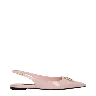 Dolce & Gabbana Leather Slingback Pumps In Pink