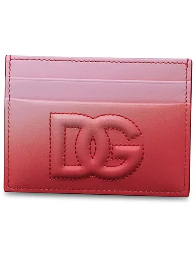 Dolce & Gabbana Pink Leather Cardholder
