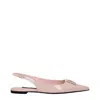 Dolce & Gabbana Pink Leather Ballet Flats In Pink