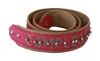Dolce & Gabbana Pink Leather Shoulder Strap With Silver Details