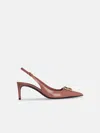 Dolce & Gabbana Pink Leather Sling Back In Pink