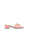 Dolce & Gabbana Pink Leather Slippers In Pink