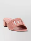 Dolce & Gabbana Pink Leather Slippers