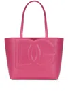 Dolce & Gabbana Small Logo Shopping Bag Tote Bag Fuchsia In Pink