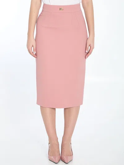 DOLCE & GABBANA DOLCE & GABBANA PINK MIDI SKIRT