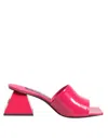Dolce & Gabbana Pink Open Toe Block Heel Mules Sandals Women's Shoes In Pink