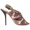 Dolce & Gabbana Satin Slingbacks With Corset-style Fastening In Pink