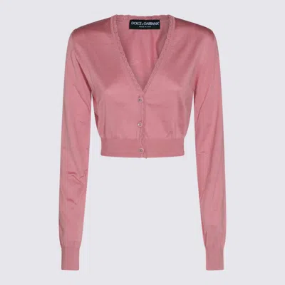Dolce & Gabbana Pink Silk Knitwear