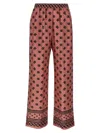 Dolce & Gabbana Jacquard Logo Silk Satin Pajamas Pants Dg Allover In Pink