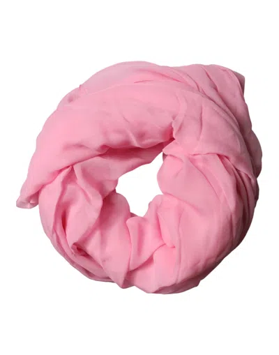 Dolce & Gabbana Silk Sash Neck Wrap Shawl Men Scarf In Pink