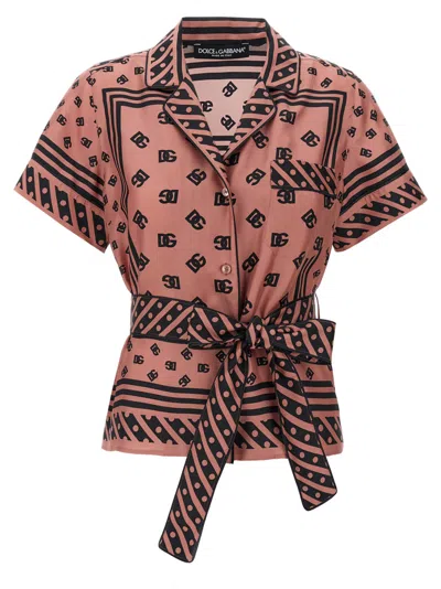 DOLCE & GABBANA PINK SILK SHIRT