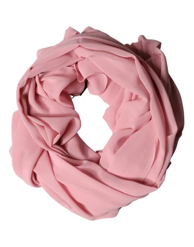 Dolce & Gabbana Pink Silk Stole Neck Wrap Shawl Men  Men's Scarf
