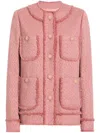 Dolce & Gabbana Pink Wool Blazer With Front Pockets
