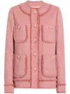 Dolce & Gabbana Pink Wool Blazer With Front Pockets In Pink