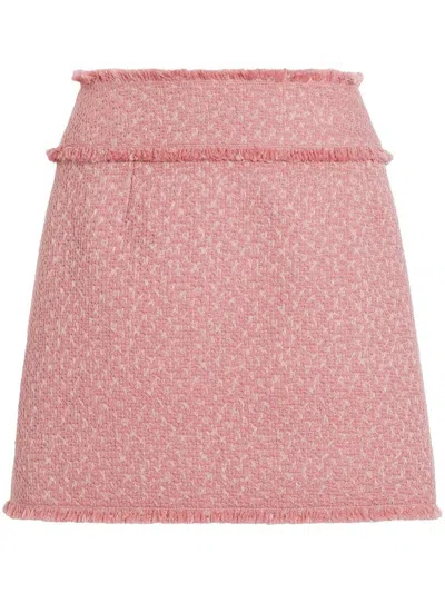 Dolce & Gabbana Pink Wool Miniskirt
