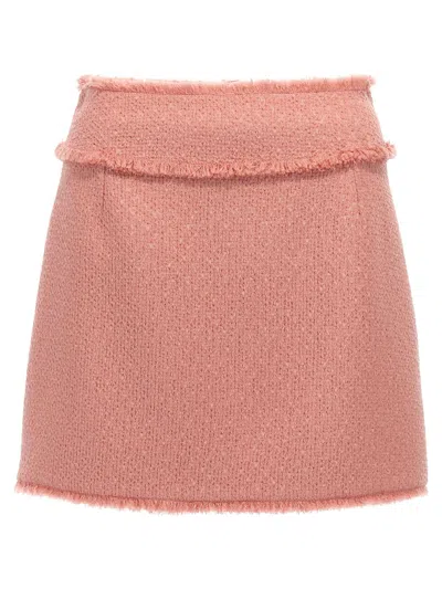 Dolce & Gabbana Pink Wool Miniskirt