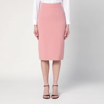 Dolce & Gabbana Dolce&gabbana Pink Wool Pencil Skirt