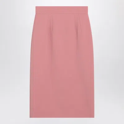 Dolce & Gabbana Pink Wool Pencil Skirt