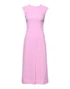 Dolce & Gabbana Pink Wool Sleeveless Sheath Midi Dress