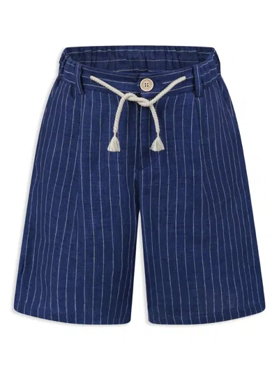 Dolce & Gabbana Kids' Pinstripe Bermuda Shorts In Blue