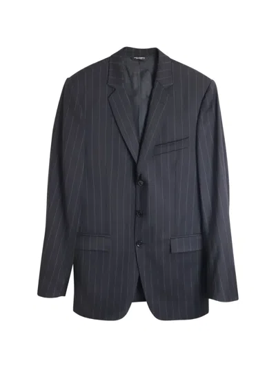 Pre-owned Dolce & Gabbana Pin-stripe Blazer In Black