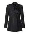 Dolce & Gabbana Pinstripe Double-breasted Blazer In Black