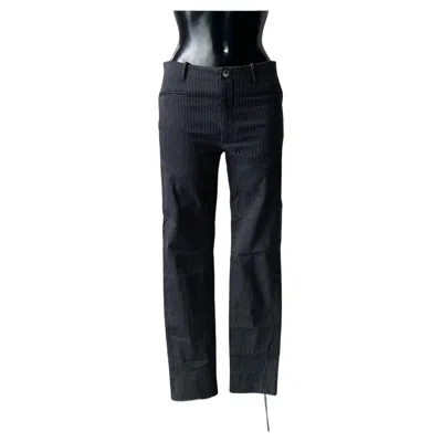 Pre-owned Dolce & Gabbana Pinstripe Pants In Very Good Condition In Black