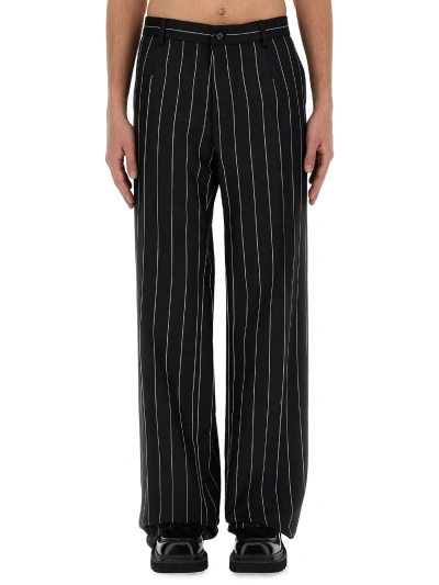 Dolce & Gabbana Pinstripe Pants In Black